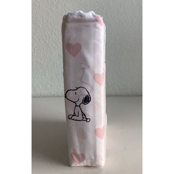 4 Pc Peanuts Snoopy Pink Hearts Valentines Day QUEEN Size Sheet Set Soft NEW - Picture 9 of 11